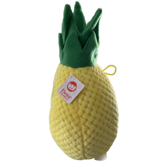New 15'' Fiesta Pineapple Mai Tai Plush w/ Flower Girl Yellow Green Stuffed - Picture 2 of 6